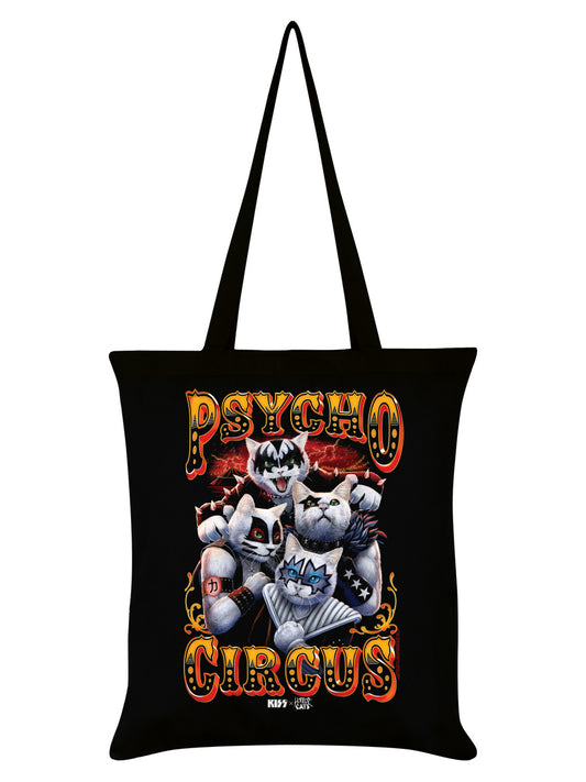 KISS x Horror Cats Psycho Circus Black Tote Bag