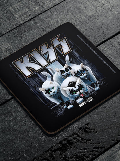 KISS x Horror Cats Creatures Square Coaster