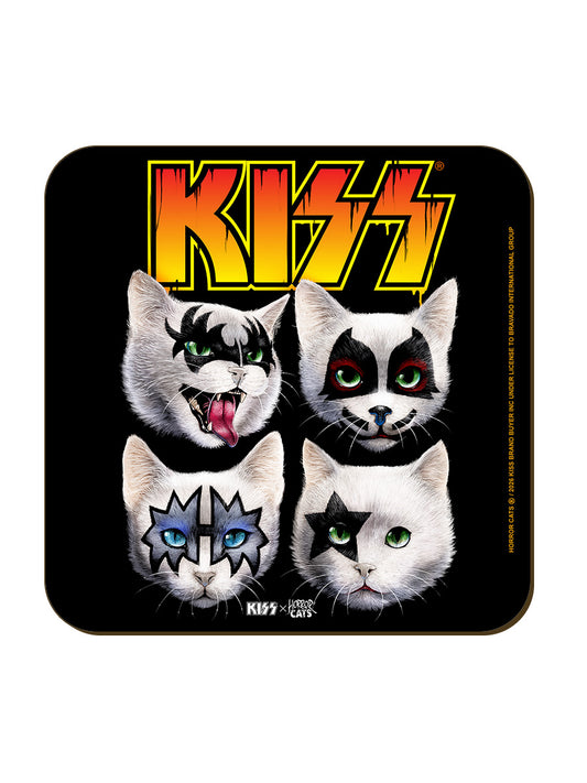 KISS x Horror Cats Feline Four Square Coaster