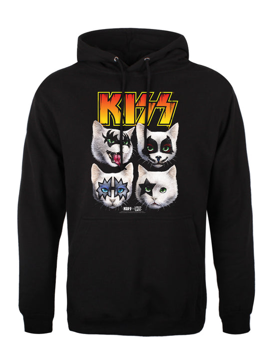 KISS x Horror Cats Feline Four Black Pullover Hoodie