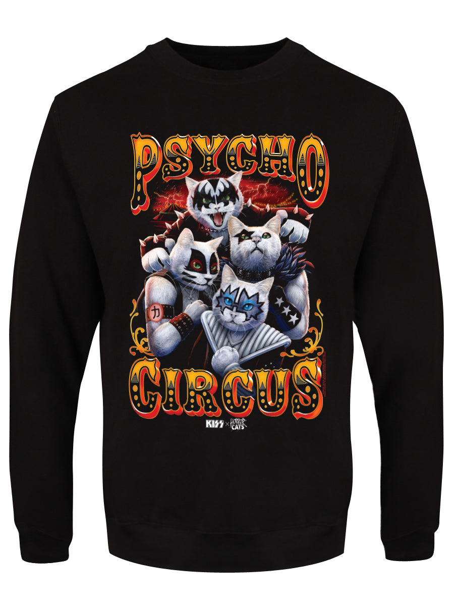 KISS x Horror Cats Psycho Circus Black Sweatshirt