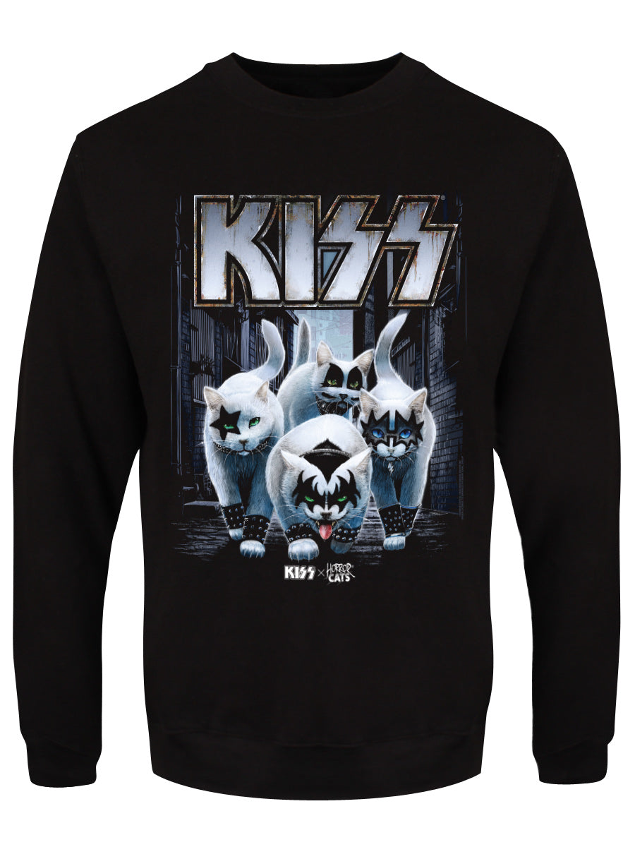 KISS x Horror Cats Creatures Black Sweatshirt