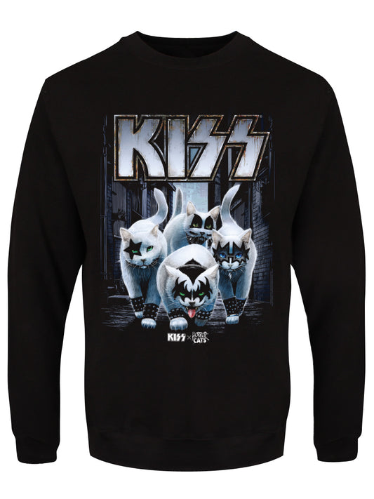 KISS x Horror Cats Creatures Black Sweatshirt