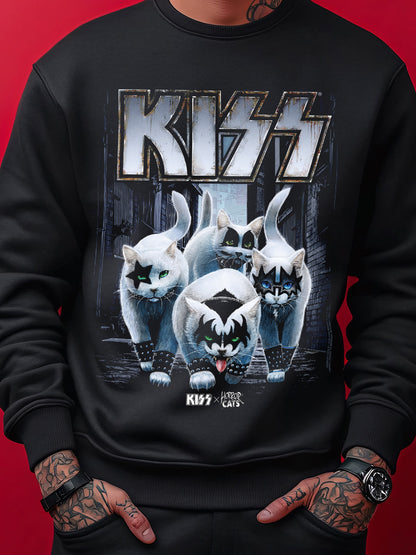 KISS x Horror Cats Creatures Black Sweatshirt