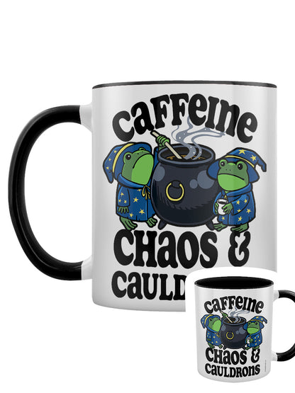 Caffeine, Chaos & Cauldrons Black Inner 2-Tone Mug