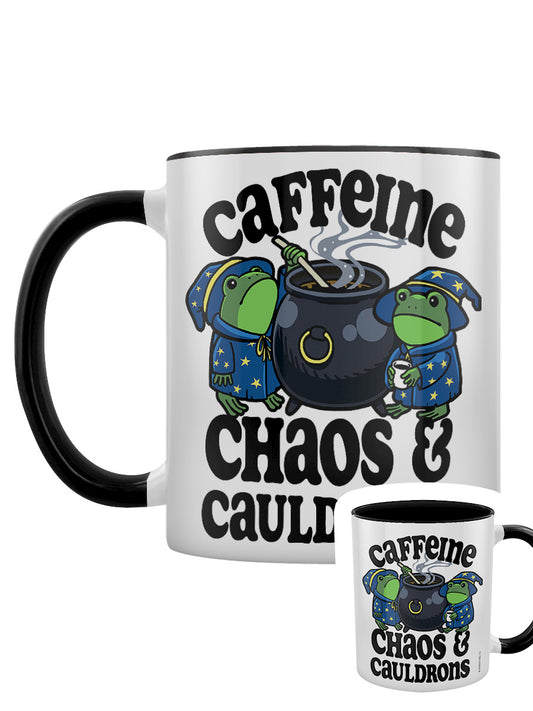 Caffeine, Chaos & Cauldrons Black Inner 2-Tone Mug