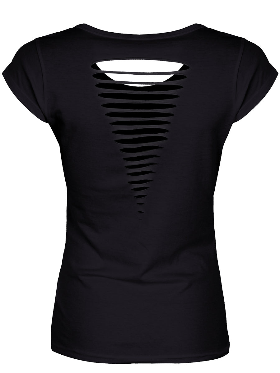 Moonlight And Malice Ladies Black Razor Back T-Shirt