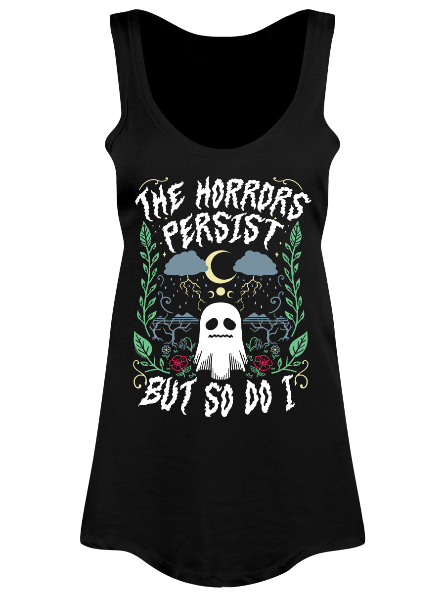 The Horrors Persist But So Do I Ladies Black Floaty Vest