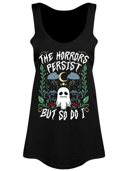 The Horrors Persist But So Do I Ladies Black Floaty Vest