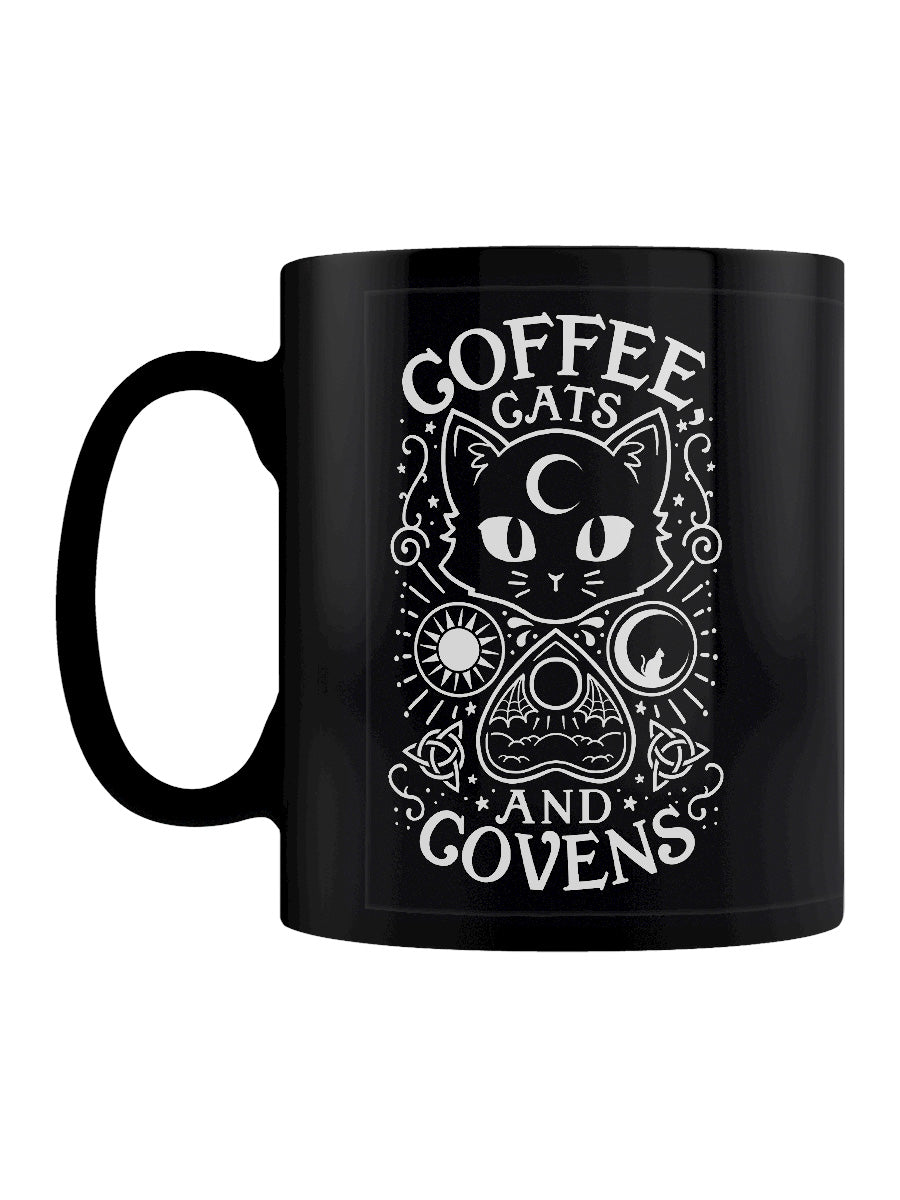 Coffee, Cats & Covens Black Mug