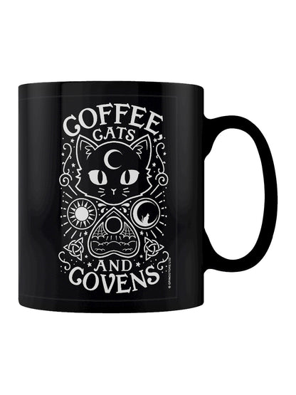 Coffee, Cats & Covens Black Mug