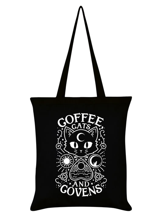 Coffee, Cats & Covens Black Tote Bag