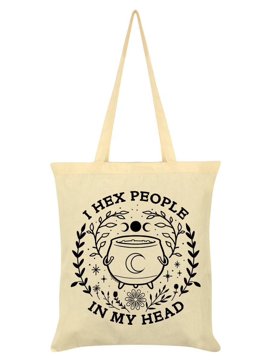 I Hex People In My Head Cream Tote Bag