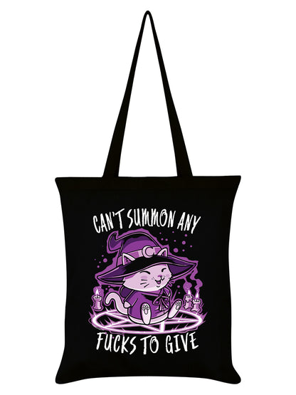 Can't Summon Any Fucks To Give Black Tote Bag