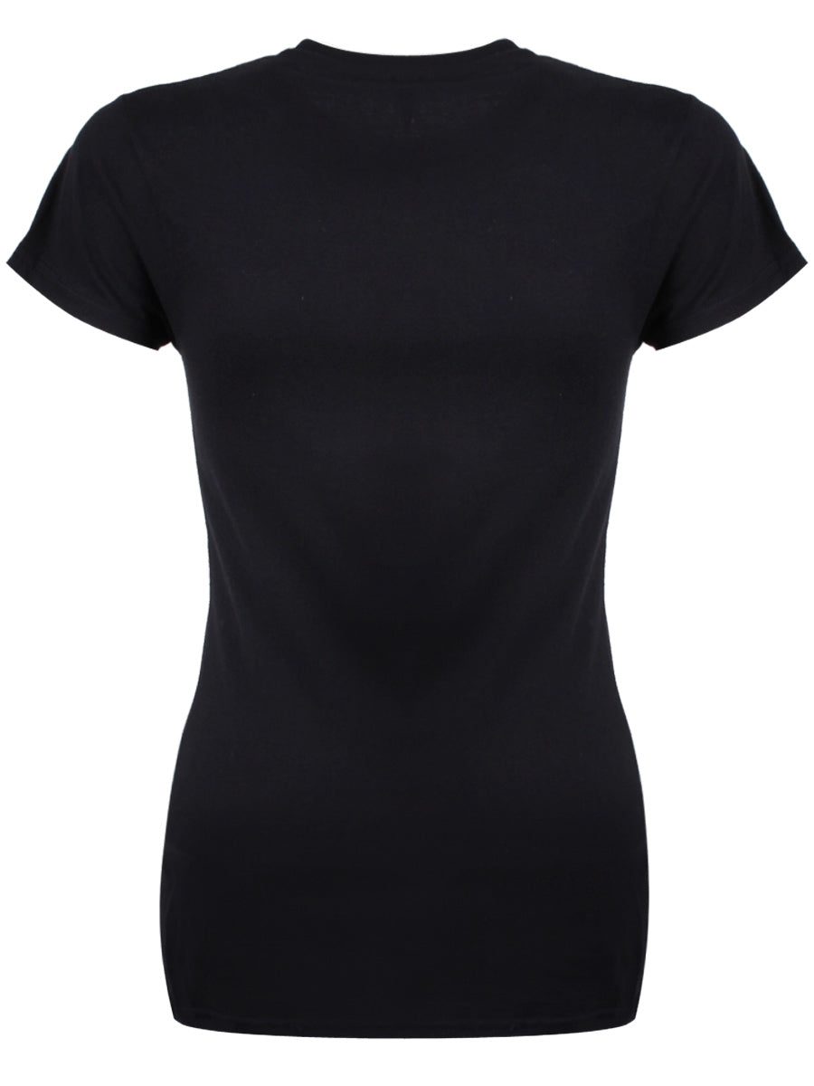 Skeleton Read In Peace Ladies Black T-Shirt