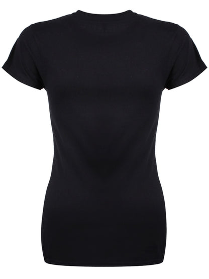 Skeleton Read In Peace Ladies Black T-Shirt