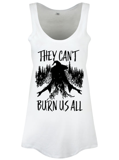 They Can't Burn Us All Ladies White Floaty Vest