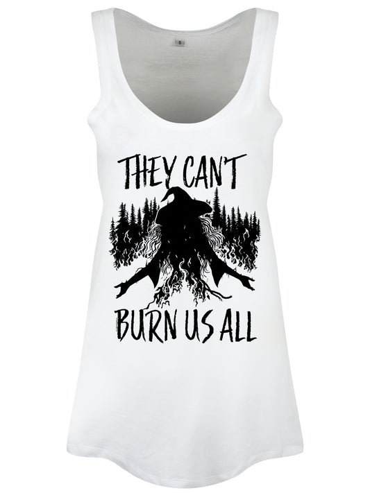 They Can't Burn Us All Ladies White Floaty Vest