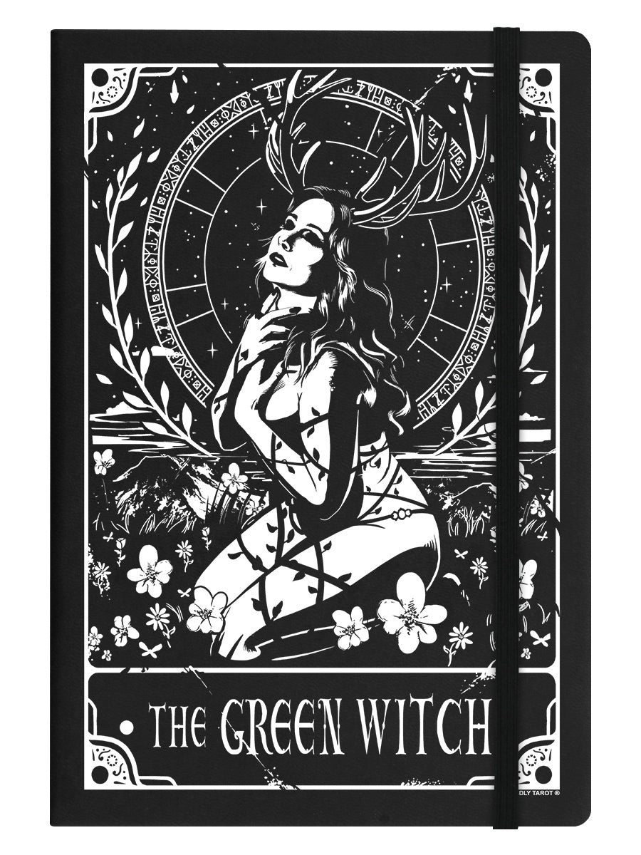 Deadly Tarot - The Green Witch Black A5 Hard Cover Notebook