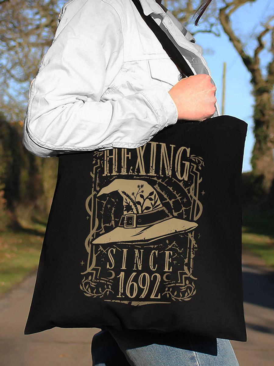 Witches Hexing Since 1692 Black Tote Bag