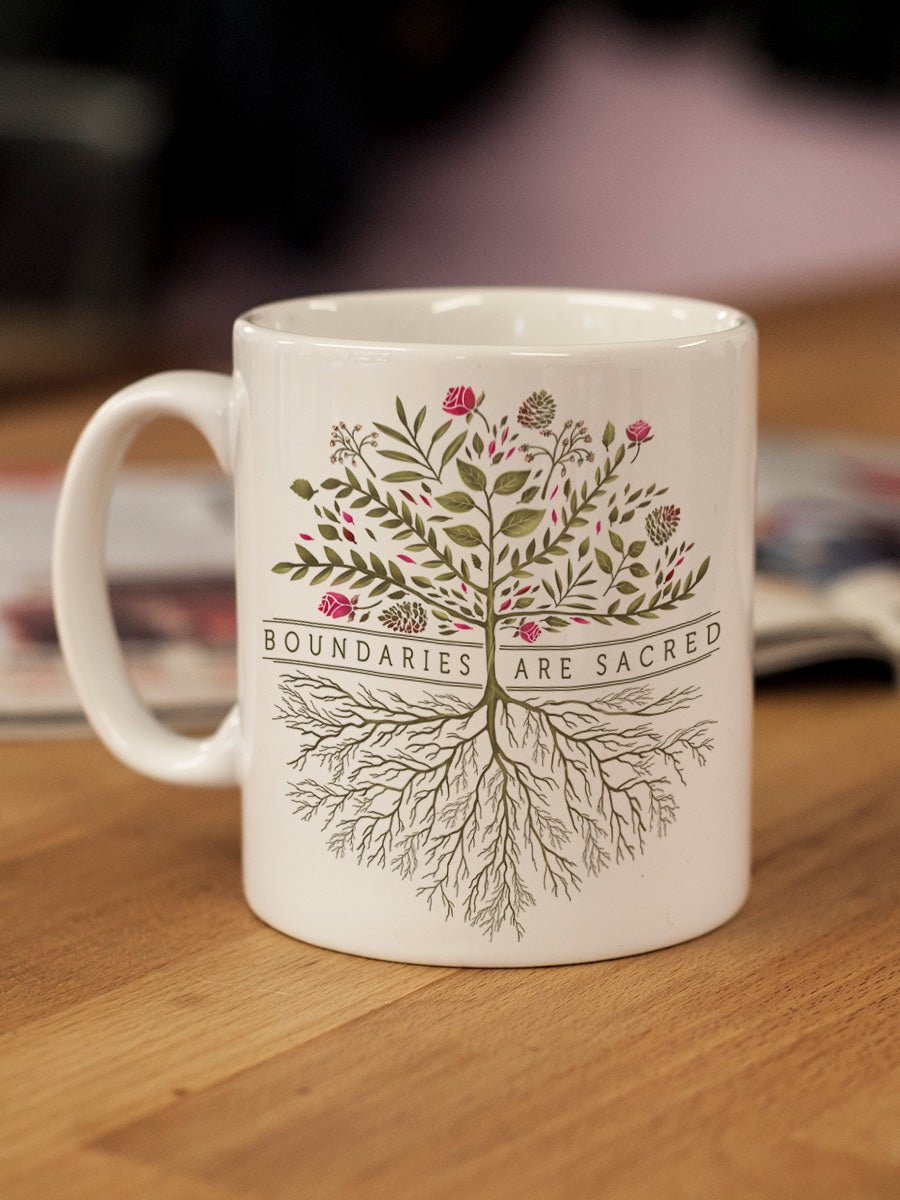 Boundaries Are Sacred White Mug