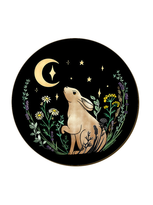 Moon Gazer Circular Coaster