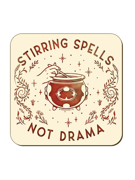 Stirring Spells Not Drama Square Coaster