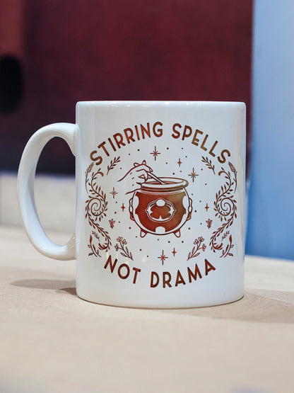 Stirring Spells Not Drama White Mug