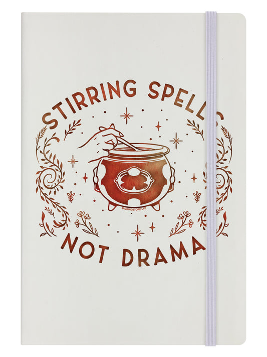 Stirring Spells Not Drama Cream A5 Hard Cover Notebook