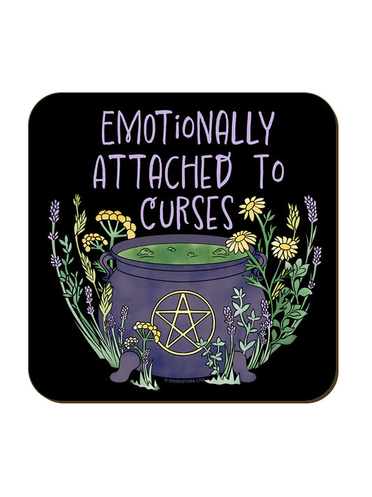 Emotionally Attached To Curses Square Coaster