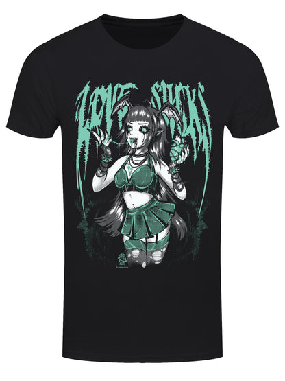 Cosmic Boop Love Sucks Men's Black T-Shirt