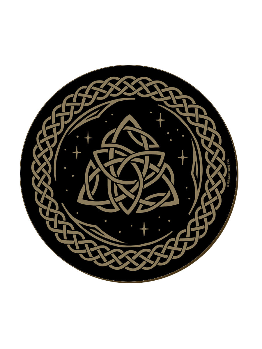 Divine Triquetra Circular Coaster