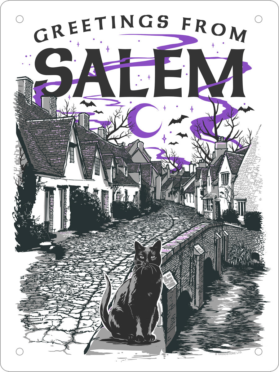 Greetings From Salem Mini Tin Sign