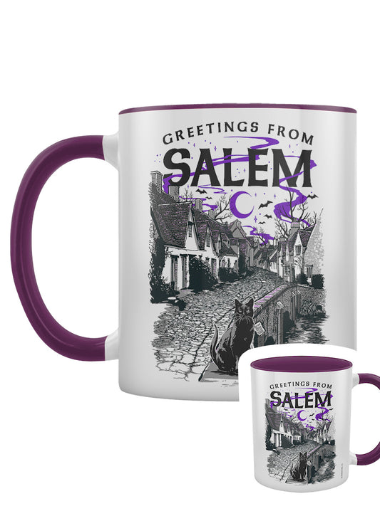 Greetings From Salem Purple Inner 2-Tone Mug