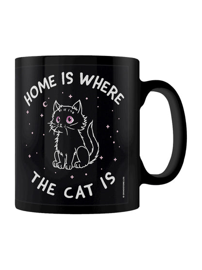 Little Shadow Home Is Where The Cat Is Black Mug