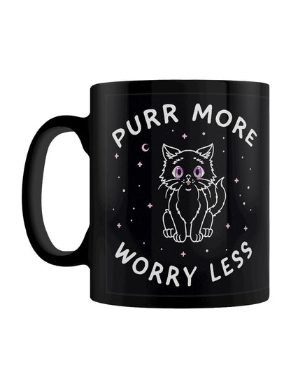 Little Shadow Purr More Worry Less Black Mug