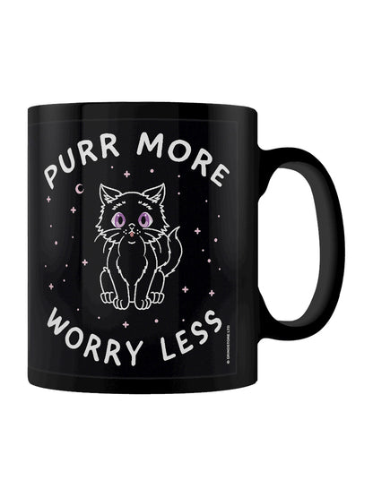 Little Shadow Purr More Worry Less Black Mug