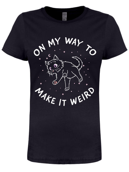 Little Shadow On My Way To Make It Weird Ladies Black T-Shirt