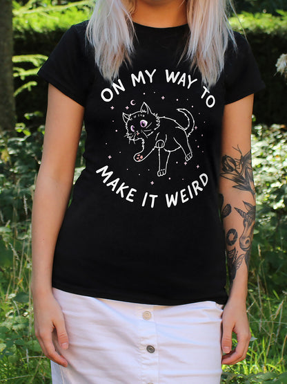 Little Shadow On My Way To Make It Weird Ladies Black T-Shirt