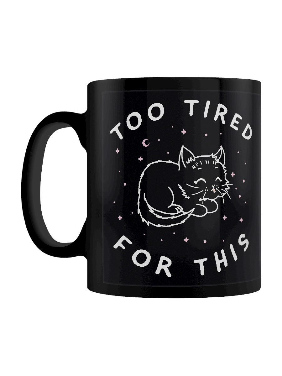 Little Shadow Tired Cat Black Mug