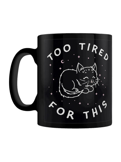 Little Shadow Tired Cat Black Mug