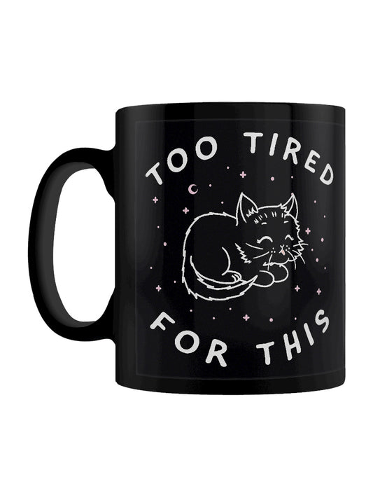 Little Shadow Tired Cat Black Mug