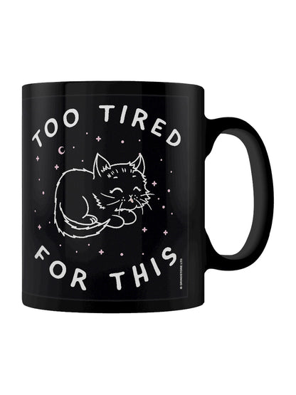 Little Shadow Tired Cat Black Mug