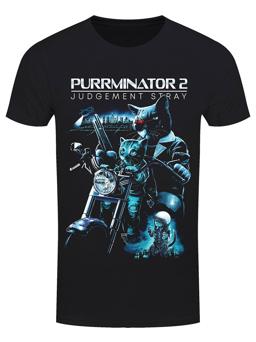 Horror Cats Purrminator 2 Men's Black T-Shirt