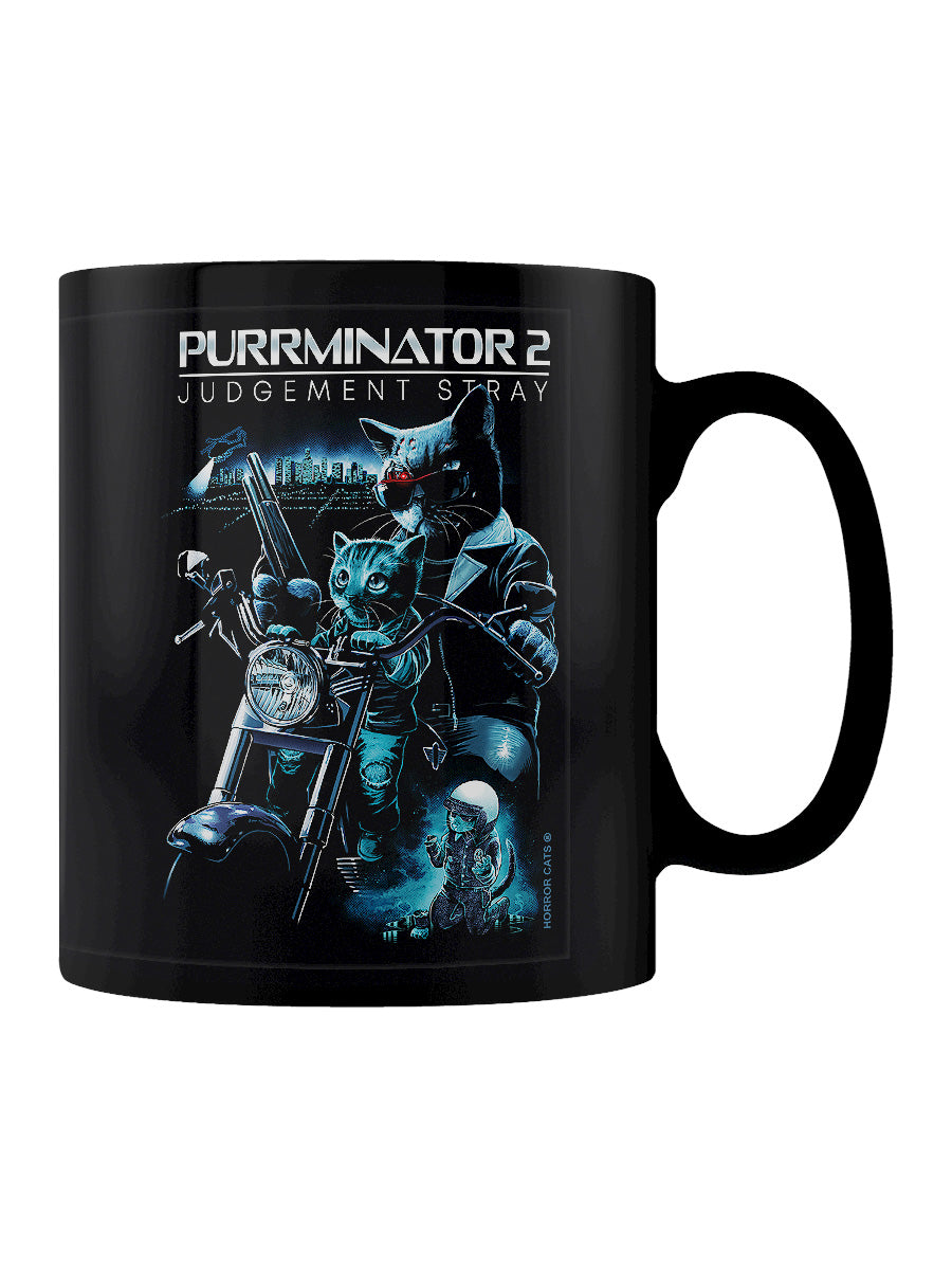 Horror Cats Purrminator 2 Black Mug