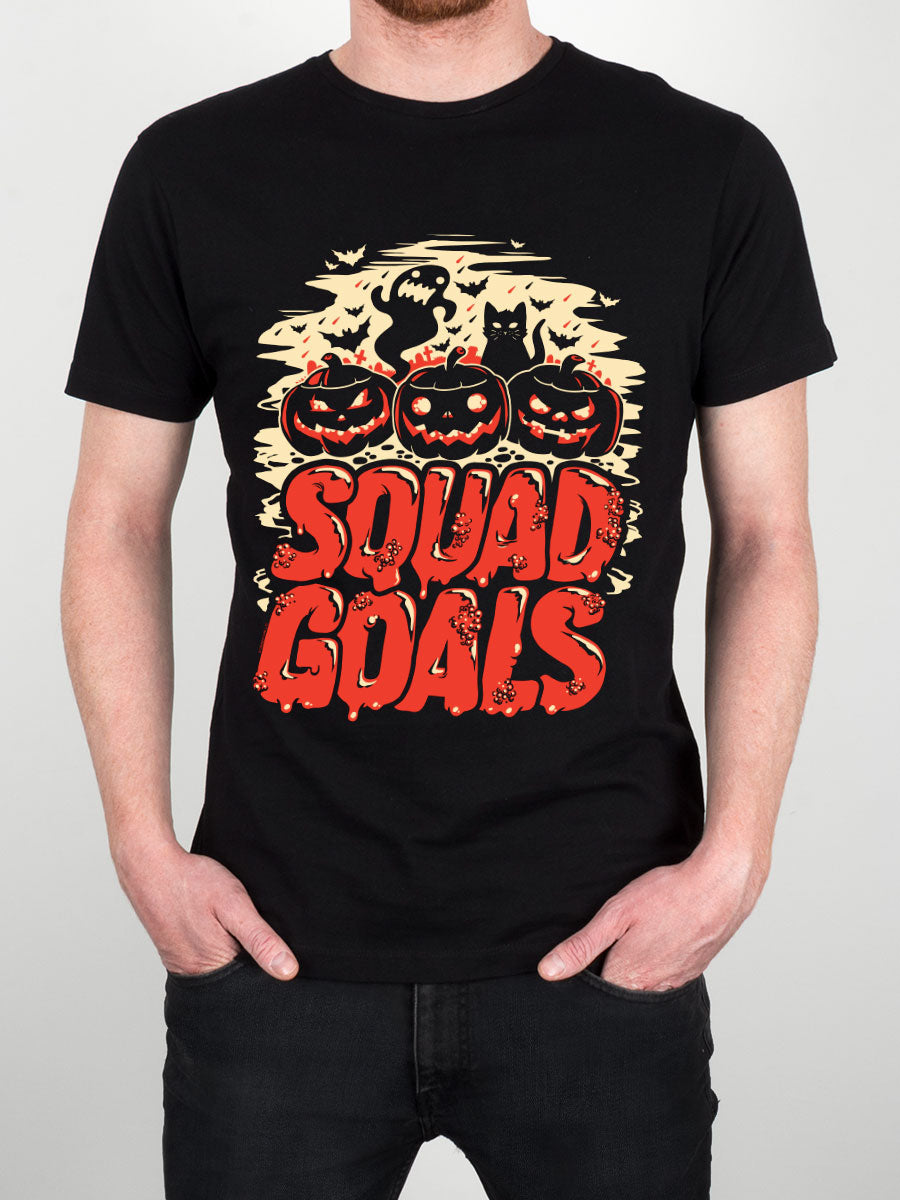 Halloween Squad Goals Men's Black T-Shirt