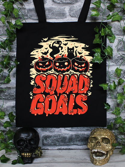 Halloween Squad Goals Black Tote Bag