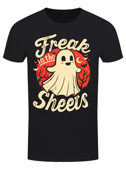 Halloween Freak In The Sheets Men's Black T-Shirt