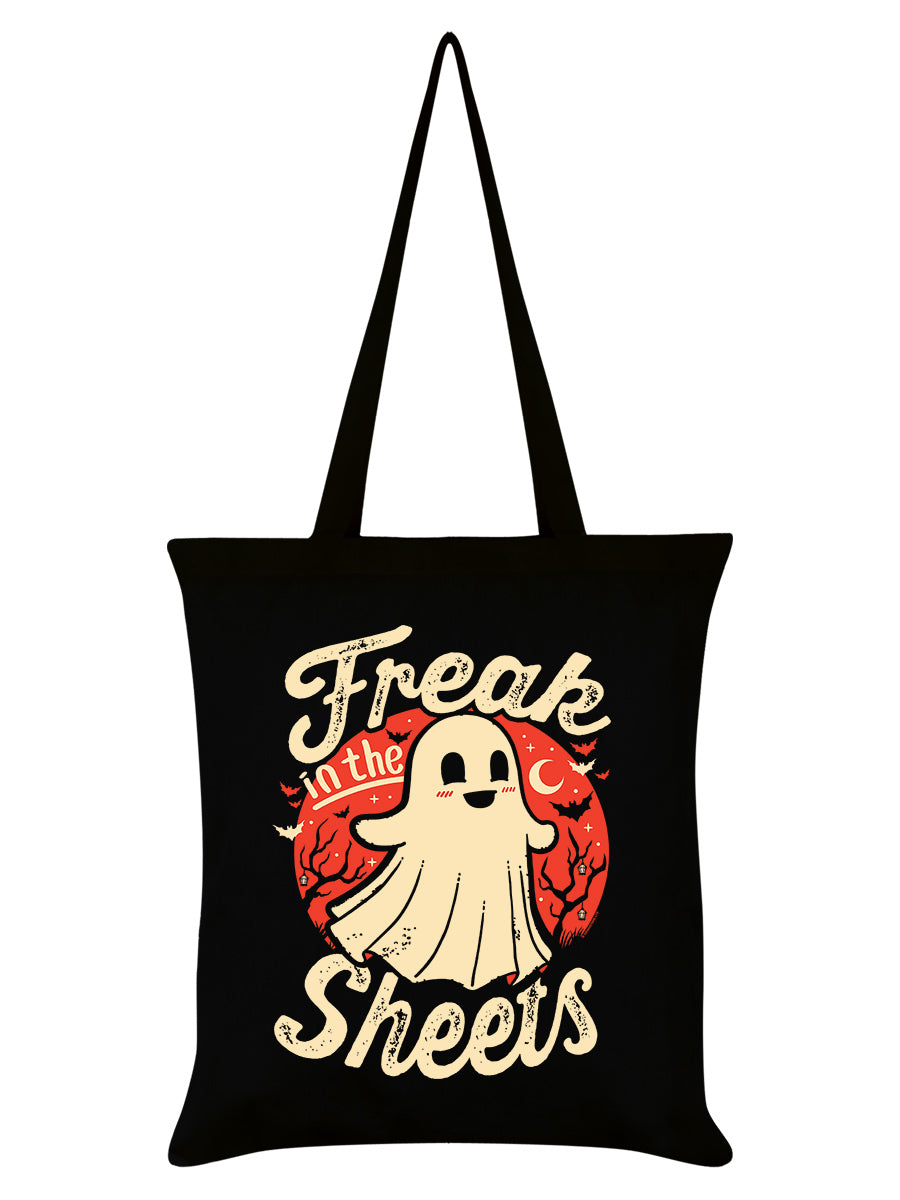 Halloween Freak In The Sheets Black Tote Bag