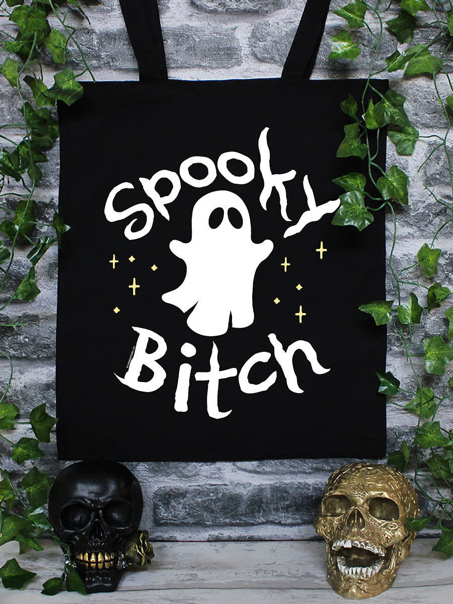 Spooky Bitch Black Tote Bag